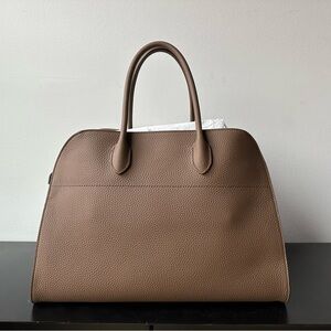 NWT The Row Soft Margaux 15 in Chèvre (Rich Beige)